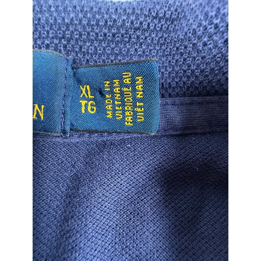 Polo Ralph Lauren Mens XL Classic Fit Navy Blue Polo 67 Short‎ Sleeve Shirt